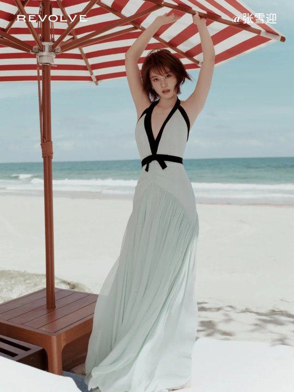 The Siren Silk Chiffon Dress Mint Black