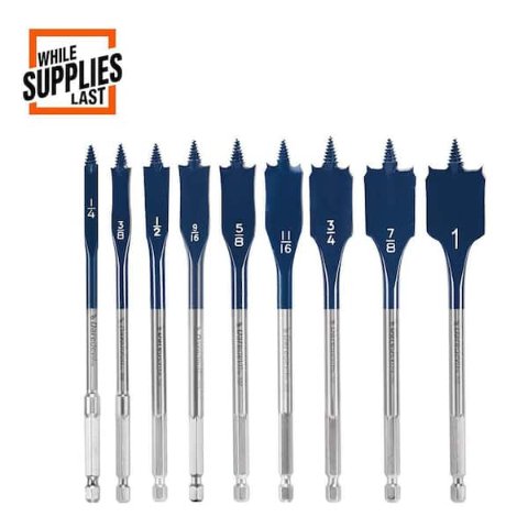 Daredevil Spade Bit Set High Carbon Steel 9-Piece