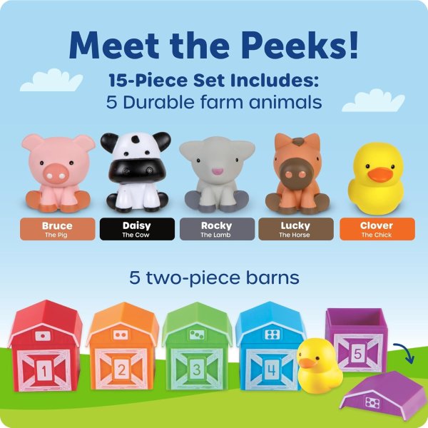 Peekaboo Learning Farm 幼儿动物玩具套装