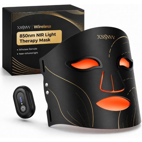XSSNVV LED Face Light Therapy Mask 4 Light Modes 272 LEDs