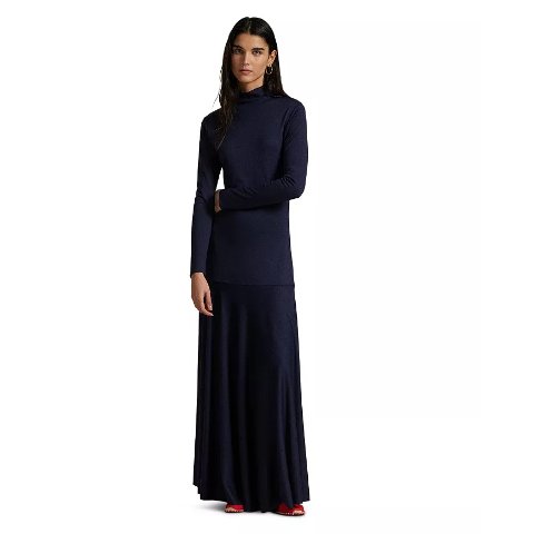  Ponte Turtleneck Maxidress