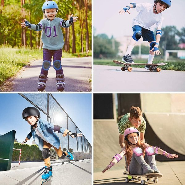 DaCool Kids Helmet Set Adjustable for Ages 3-10