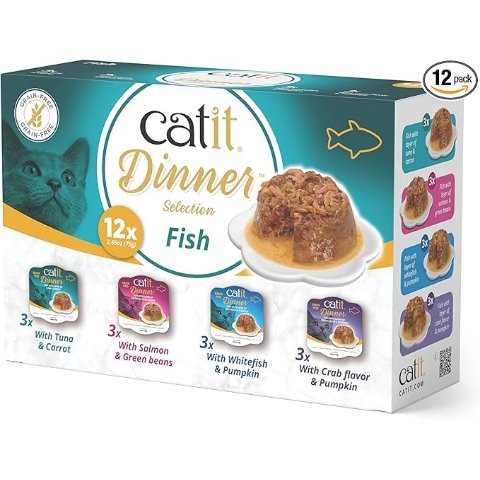 Catit Dinner 鱼味猫湿粮 12包 高蛋白