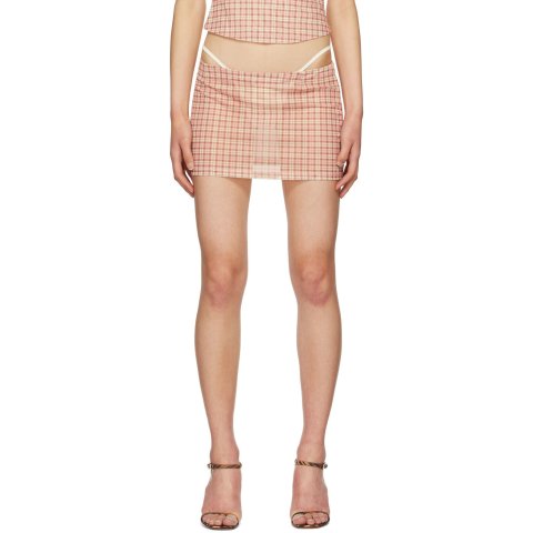 Miaou Fig Pink Mini Skirt