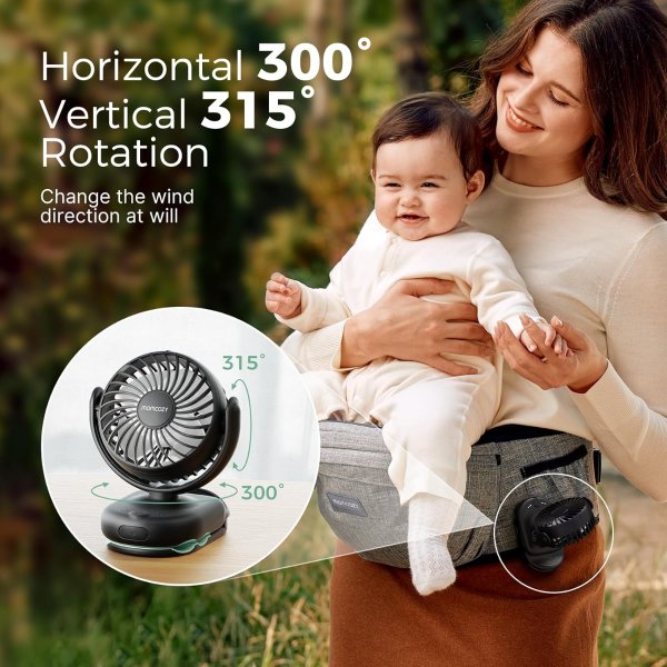 Momcozy Portable Clip Fan 4-Speed Ultra Light