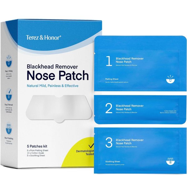 TEREZ & HONOR Blackhead Remover Nose Pore Patches 5 Pcs
