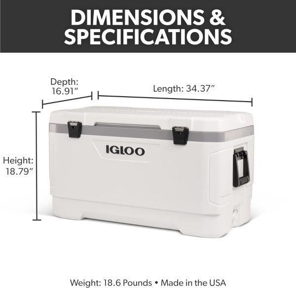Latitude 100QT Ultra White Cooler