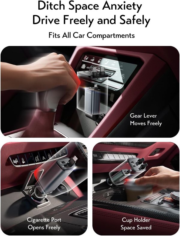 Retractable Car Charger USB-C 72W