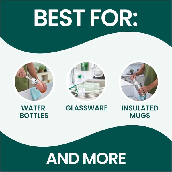 Glass Bottle Brush Non-Slip Handle