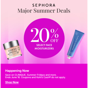  20% OF FSELECT FACE MOISTURIZERS