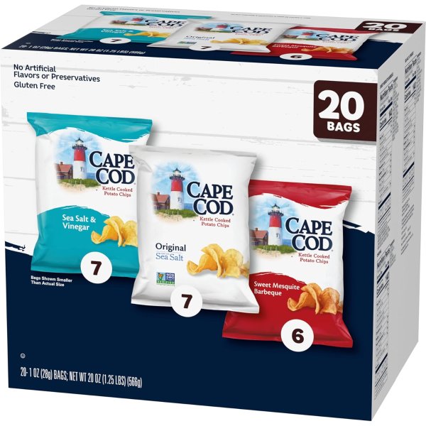 CapeCod Cape Cod Variety Pack Chips 20 Count