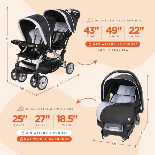 双人婴儿推车 Car Seat 套装