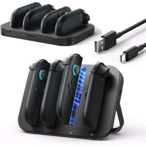 JSAUXSwitch 2 Joycon 磁吸充电底座 USB-C线