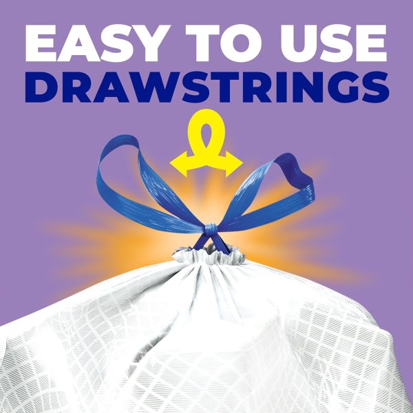 Hefty Ultra Strong 13 Gallon Kitchen Trash Bags Lavender Scent 80 Count