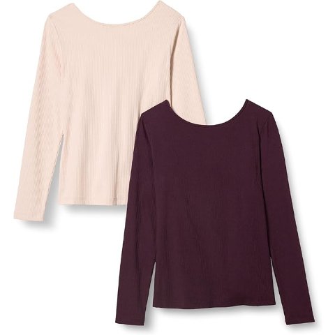 Amazon Essentials Women s Slim Fit Rib-Knit Long Sleeve T-Shirt