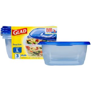 Glad GladWare 长方形保鲜盒 64盎司 3个装