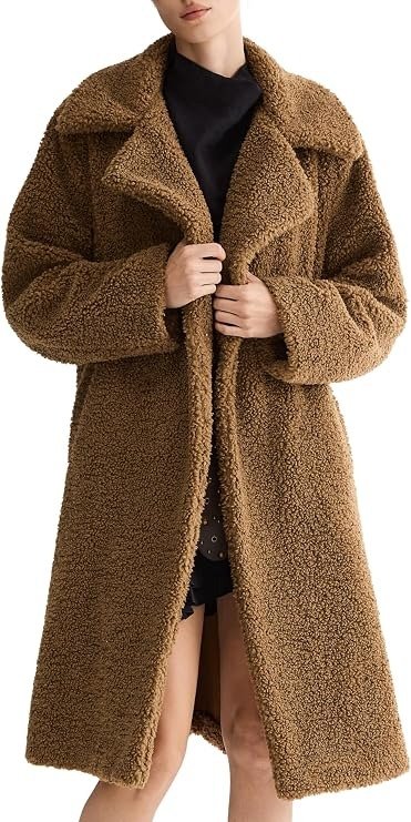 Women's Long Faux Fur Fleece Jacket