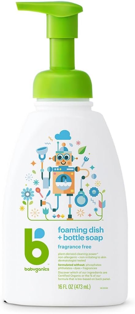 Babyganics Foaming Dish Soap Fragrance Free 16 oz