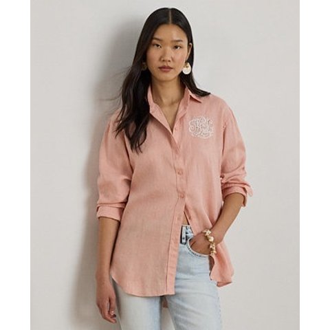 Lauren Ralph LaurenLauren Ralph Lauren Eyelet Logo Collared Shirt