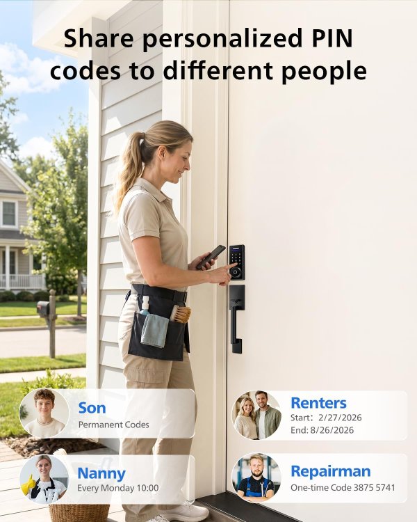 Smart Door Lock Wi-Fi Fingerprint Unlock