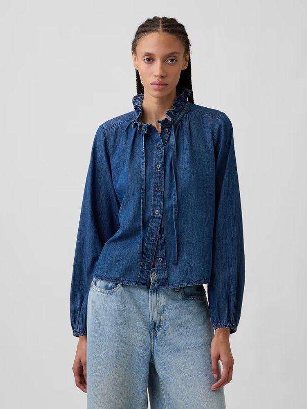 Relaxed Denim Top