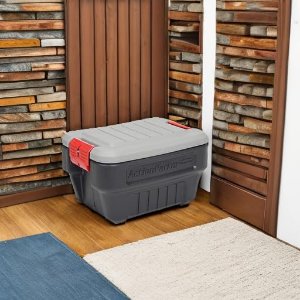 Rubbermaid ActionPacker 8加仑储物箱 4个 灰黑色
