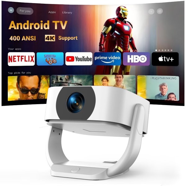 GKLPO 4K Smart Projector 1080P