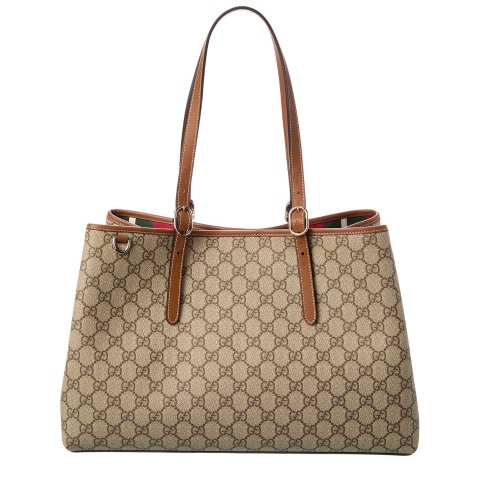 GG Medium Supreme Canvas Leather Tote