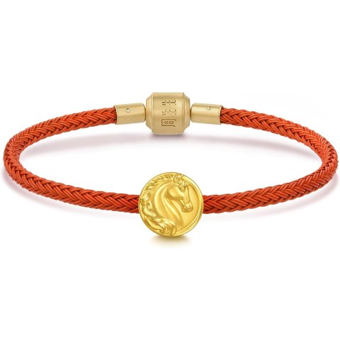 CHOW SANG SANG 999 Gold Zodiac Horse Bracelet 17cm