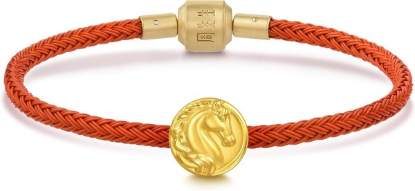 CHOW SANG SANG 999 Gold Zodiac Horse Bracelet 17cm