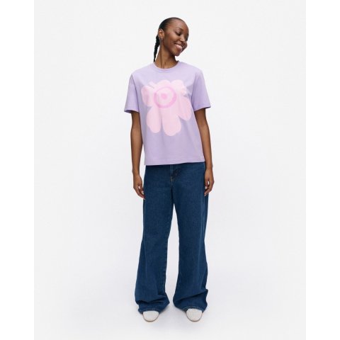 Marimekko Unikko T-shirt Lilac Light Pink
