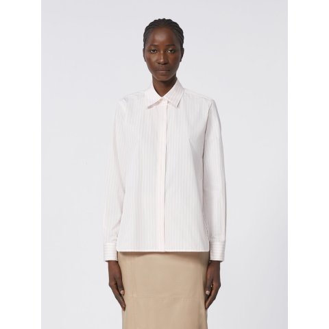  Striped Poplin Shirt Pink