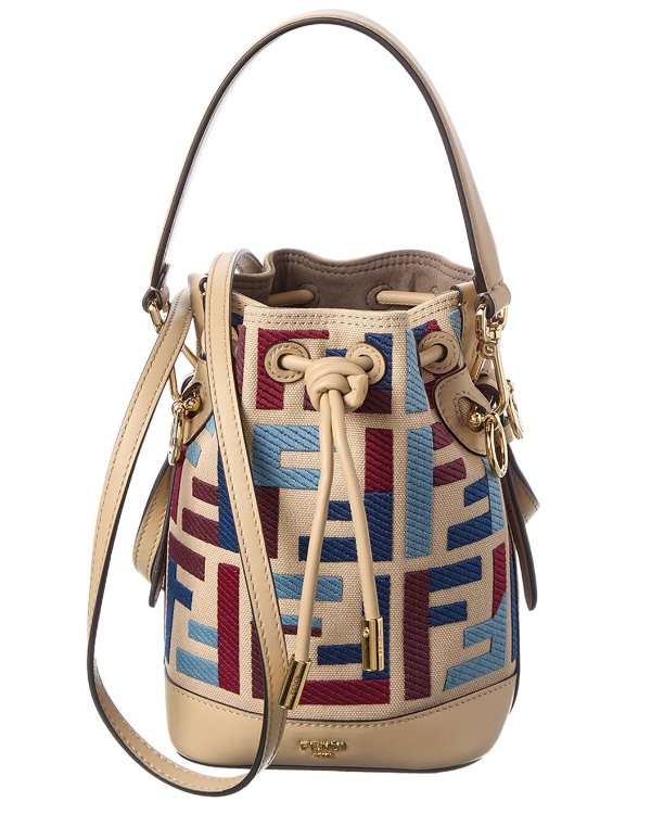 FENDI Mon Tresor Mini Canvas Bucket Bag
