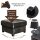 GLAXYFUR Folding Storage Bench PU Leather Black 23.6in