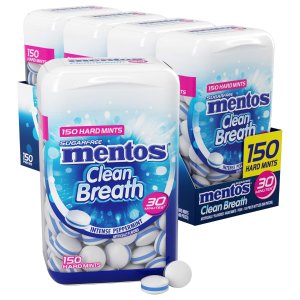 Mentos 无糖薄荷糖 150粒 强劲薄荷 4瓶