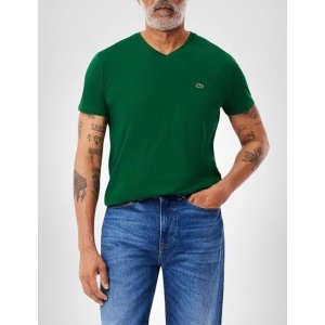 Lacoste  男士短袖V领棉T恤