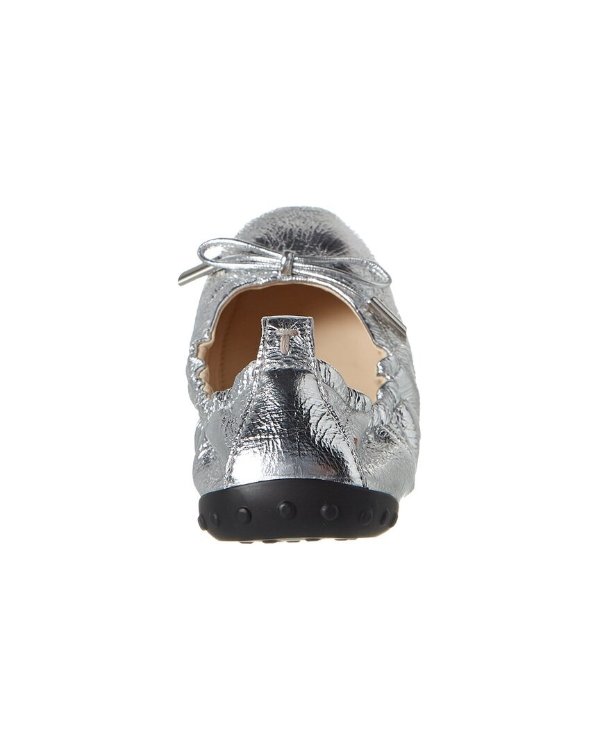 TOD’s Gommino 金属色芭蕾平底鞋