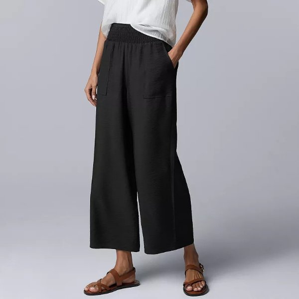 Women's Cropped Wide Leg Pants