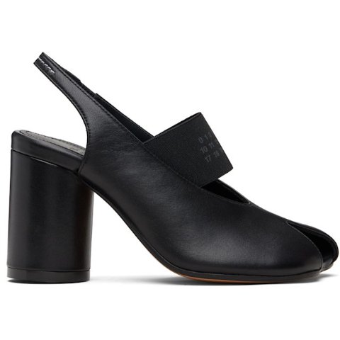 MM6 Maison Margiela Black Slingback Heels