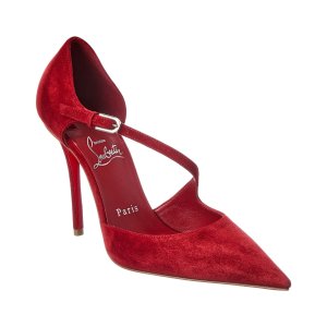 Christian Louboutin Miss Ziggyta 100 麂皮高跟鞋