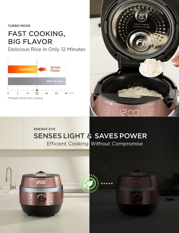 CUCKOO CRP-JHR1009F Rice Cooker Copper 10-Cup