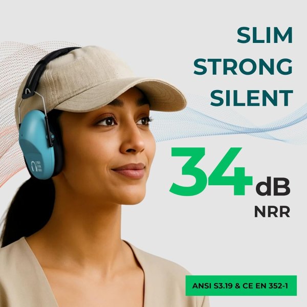 Pro For Sho 34dB NRR Compact Hearing Protection Ear Muffs
