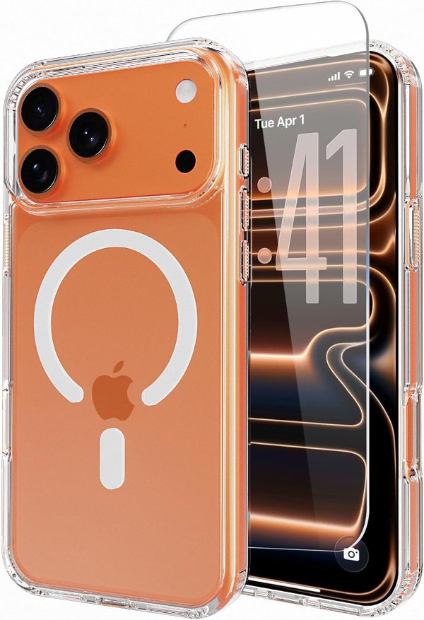 EUMADOVE iPhone 17 Pro Magnetic Clear Phone Case