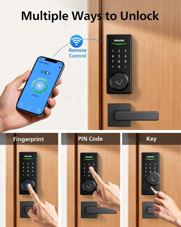 WiFi Smart Door Lock Black