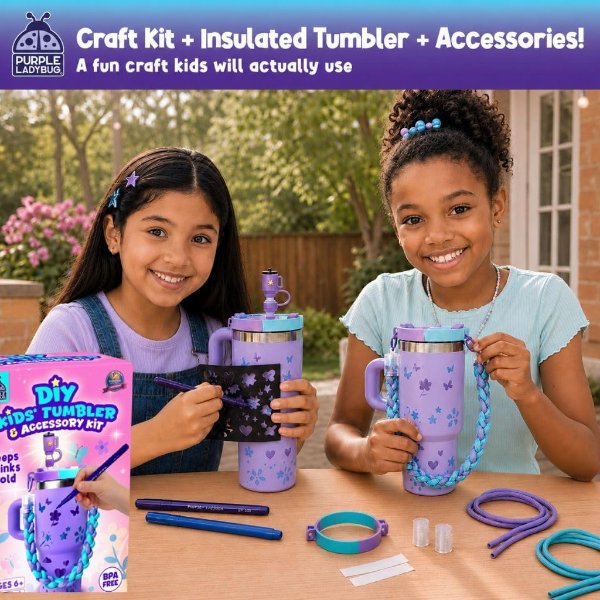 DIY Kids Stainless Steel Insulated Tumbler 14oz