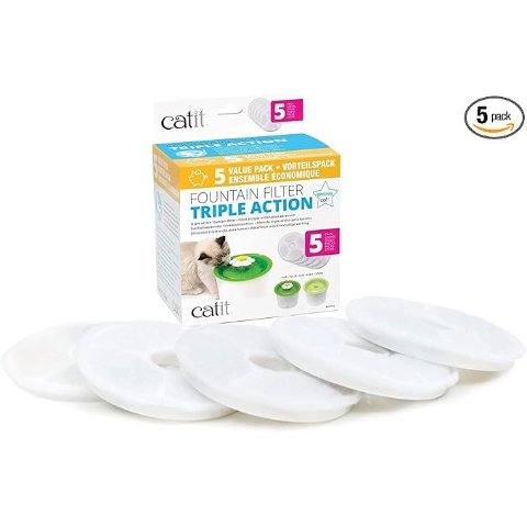 Catit 三重过滤饮水机滤芯 5片装
