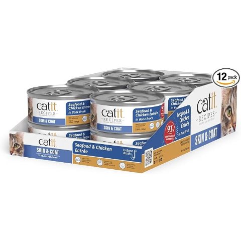 Catit Recipes Chicken Seafood High-Protein Wet Cat Food 5.5oz