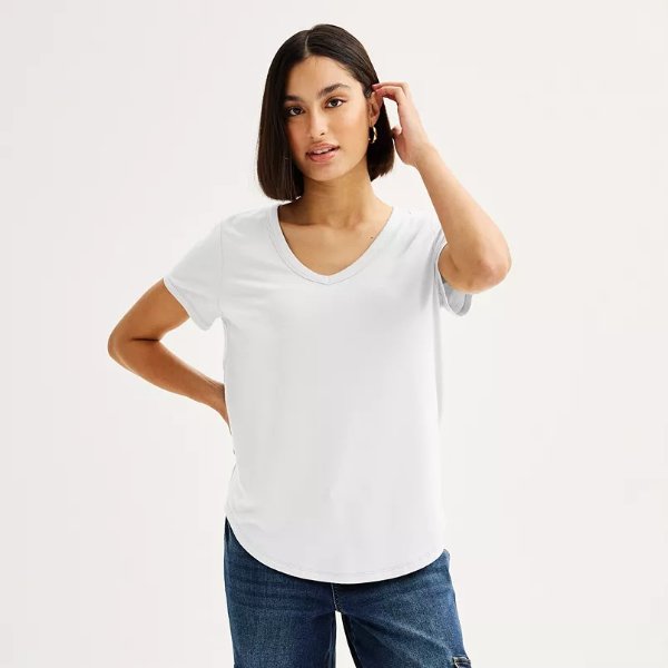 Short Sleeve V-Neck Tee
