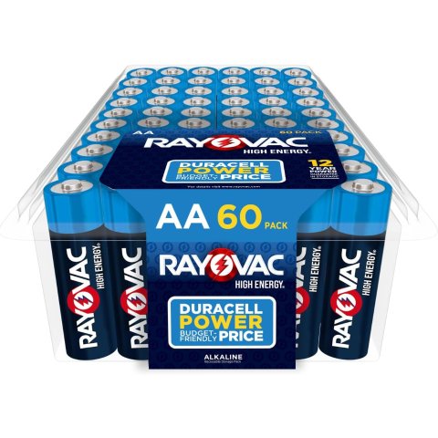 Rayovac AA Alkaline Batteries 60 Pack