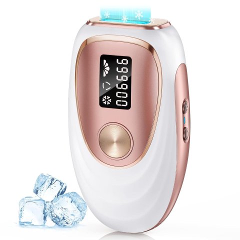 IPL Laser Hair Removal Device Ice-Cooling White Rose Gold